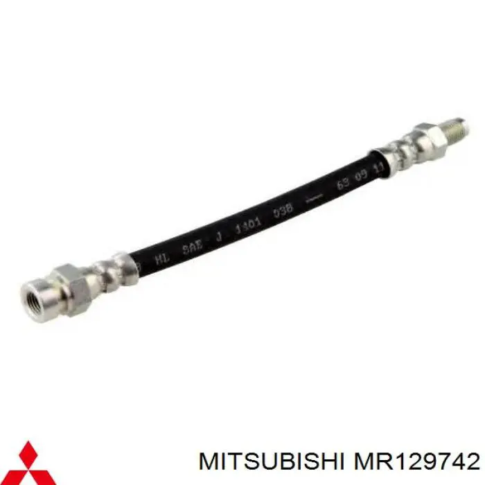 Купить MR129742 Mitsubishi Шланг тормозной передний