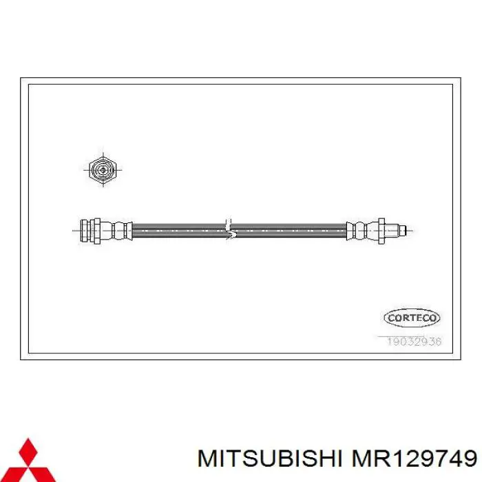 Шланг тормозной передний Mitsubishi MB857531 цена, от 7.60 USD