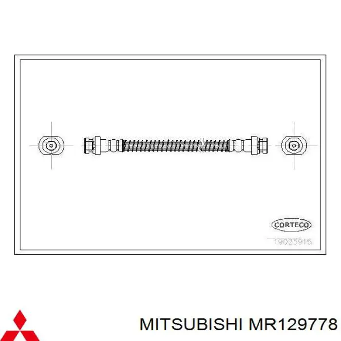 Задний тормозной шланг MR129778 Mitsubishi