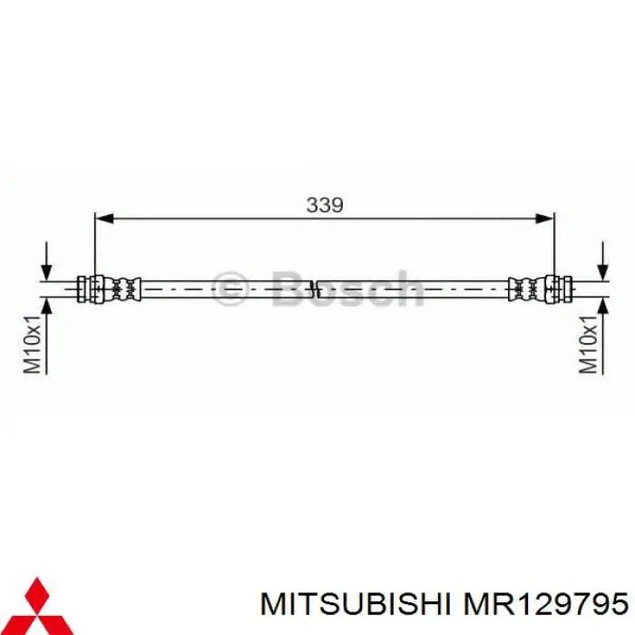 Задний тормозной шланг 1650871780 Peugeot/Citroen