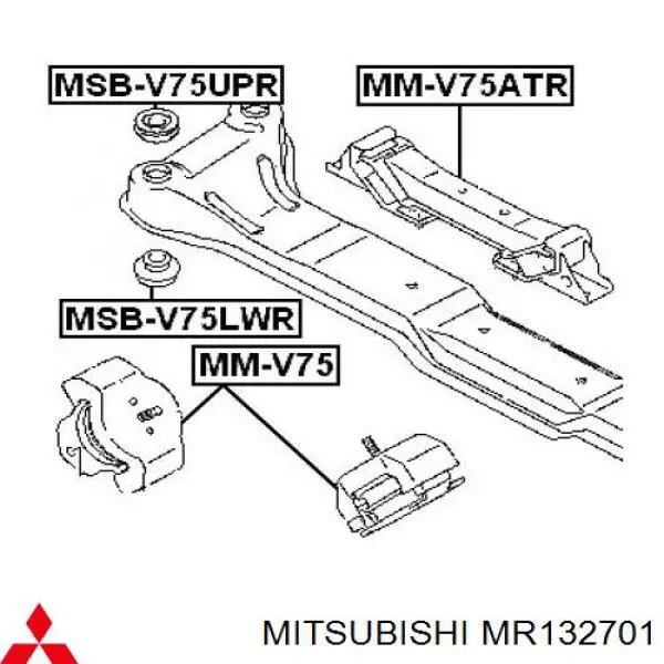 Сайлентблок MR132701 Mitsubishi