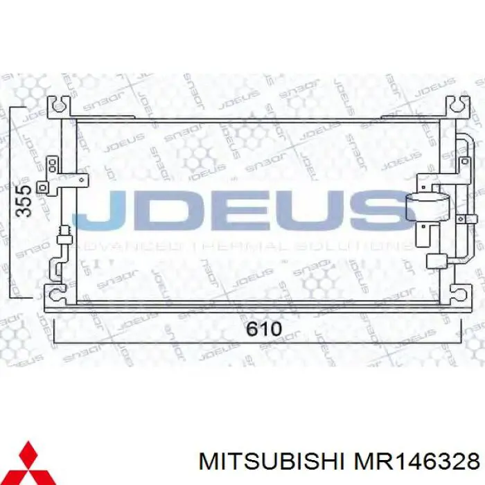 MR146328 Mitsubishi Radiador de esfriamento de motor
