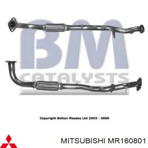 MR160801 Mitsubishi Штаны глушителя передние