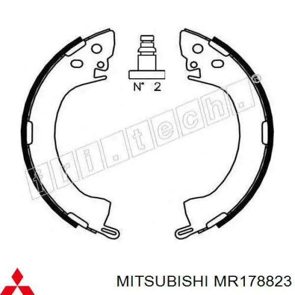 Колодки гальмові задні, барабанні MR178823 Mitsubishi