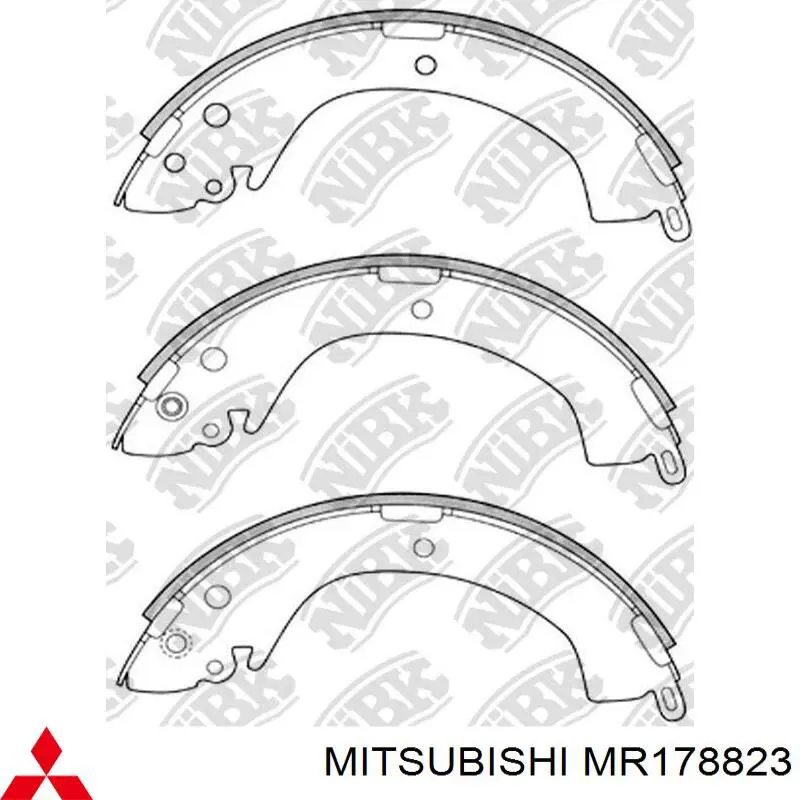 Задние барабанные колодки MB858876 Mitsubishi