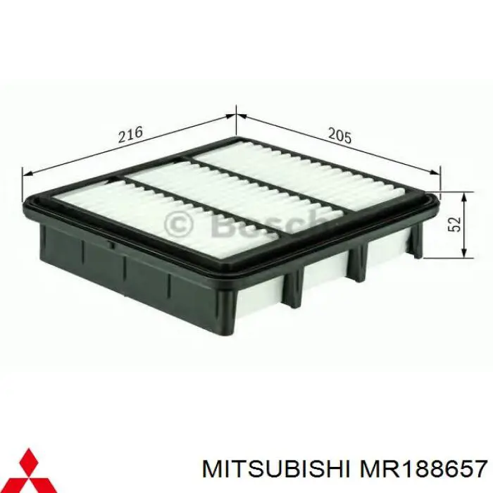 Купить MR188657 Mitsubishi Автомобильный фильтр воздуха