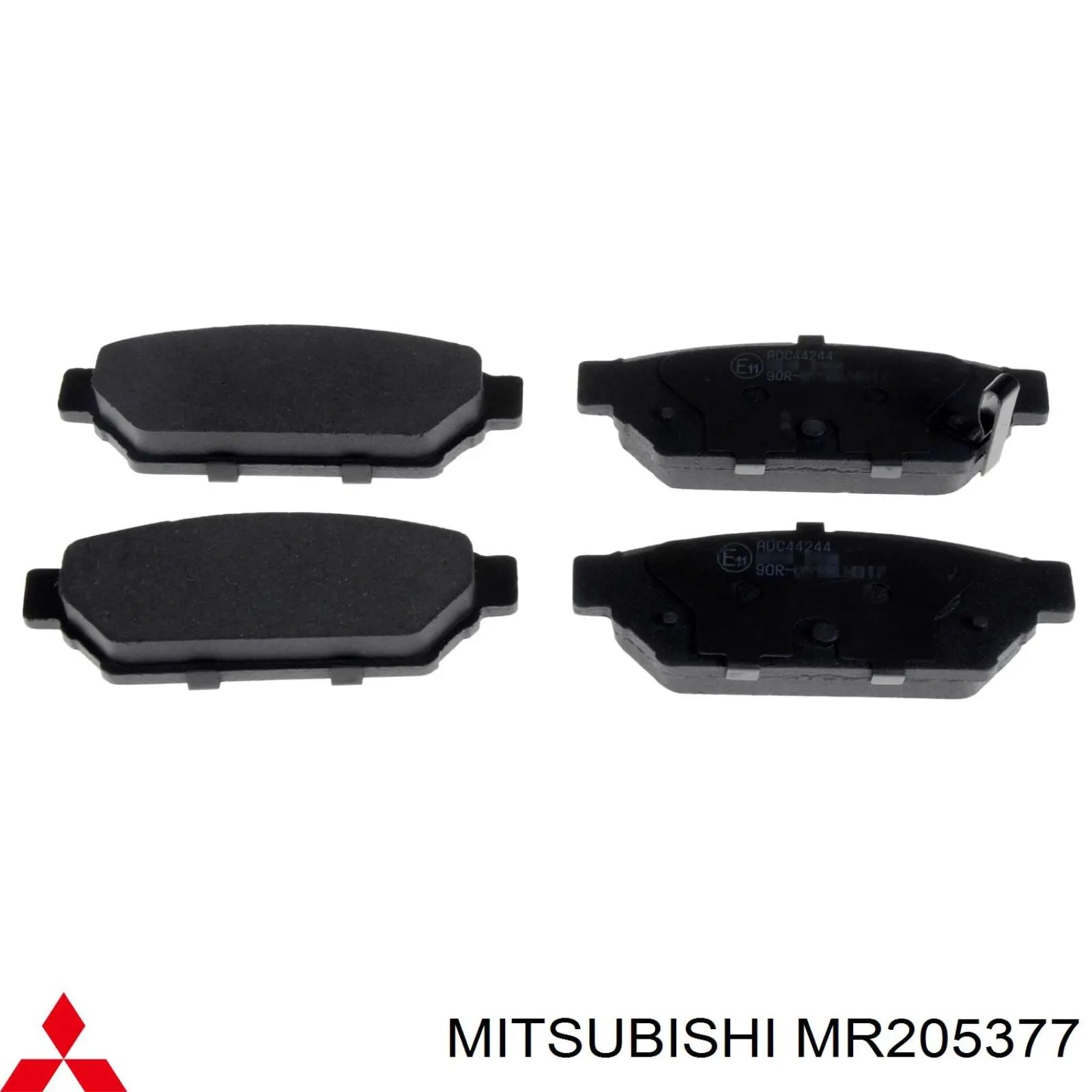 MR205377 Mitsubishi колодки тормозные задние дисковые
