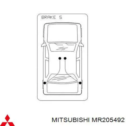 Купить MR205492 Mitsubishi Задний правый трос ручника