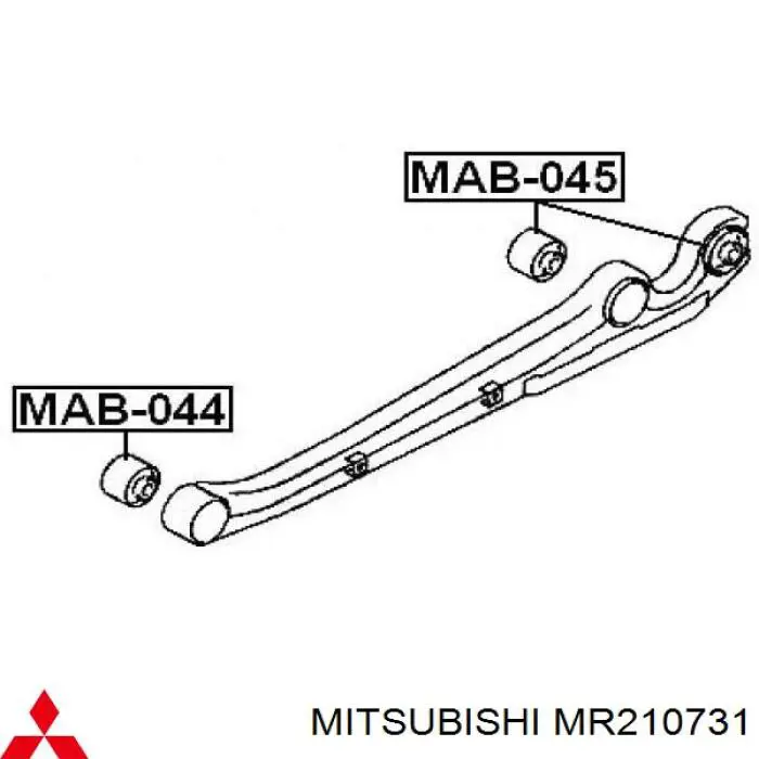 Купить MR210731 Mitsubishi Сайлентблок заднего продольного рычага передний