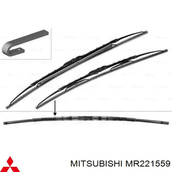 Щетка стеклоочистителя лобового стекла, водительская Mitsubishi MR915127 цена, от 10.80 USD