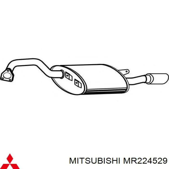 Купить MR224529 Mitsubishi Глушитель задний