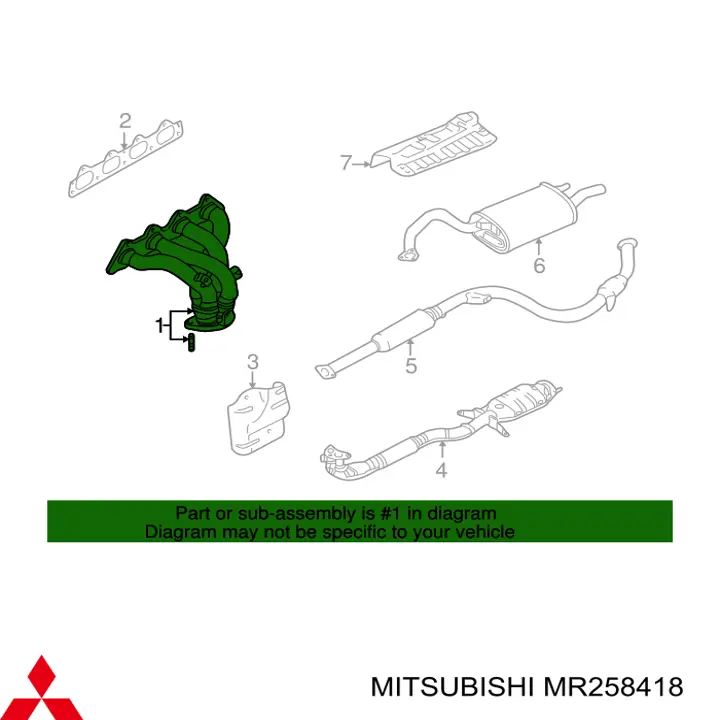 MR258418 Mitsubishi коллектор выпускной