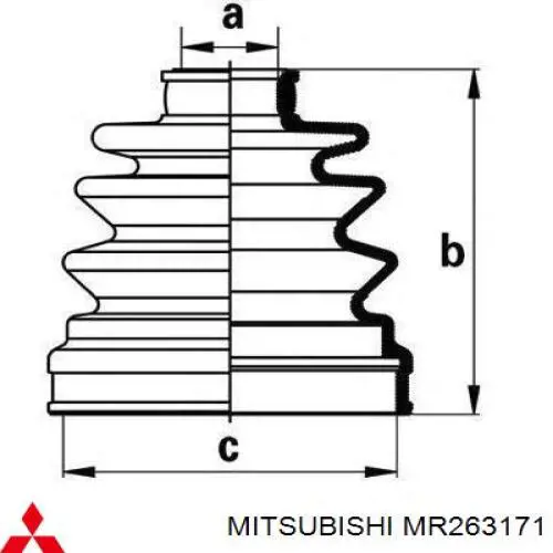 Чехол шруса Mitsubishi MR263171 цена, от 8.47 USD