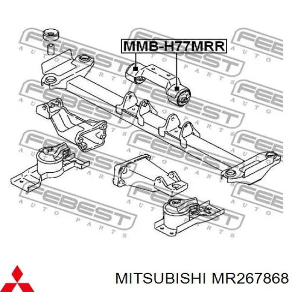 Подушка трансмиссии (опора раздаточной коробки) на Mitsubishi Montero SPORT 