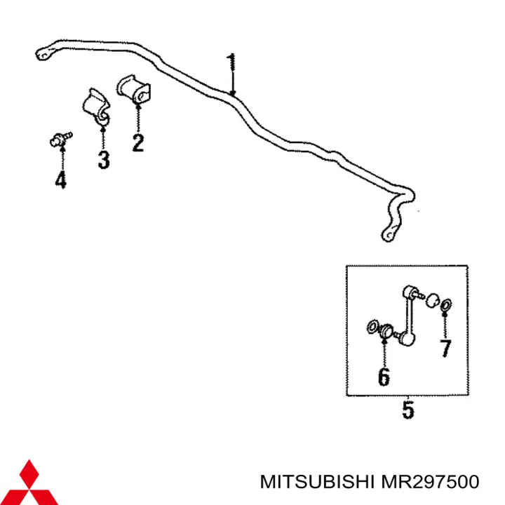 MR297500 Mitsubishi втулка стабилизатора переднего