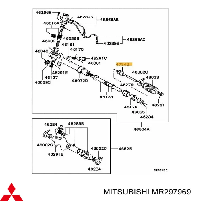 Тяга рульова MR297969 Mitsubishi