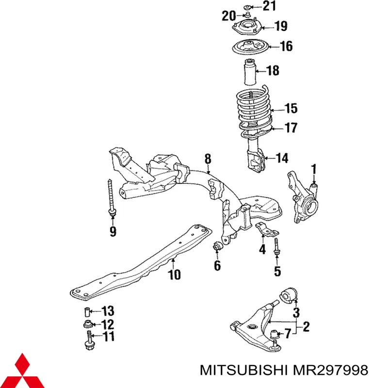 Амортизатор передний правый MR297998 Mitsubishi