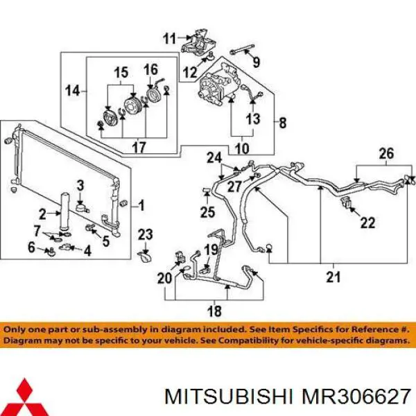 MR306627 Mitsubishi sensor de pressão absoluta de aparelho de ar condicionado