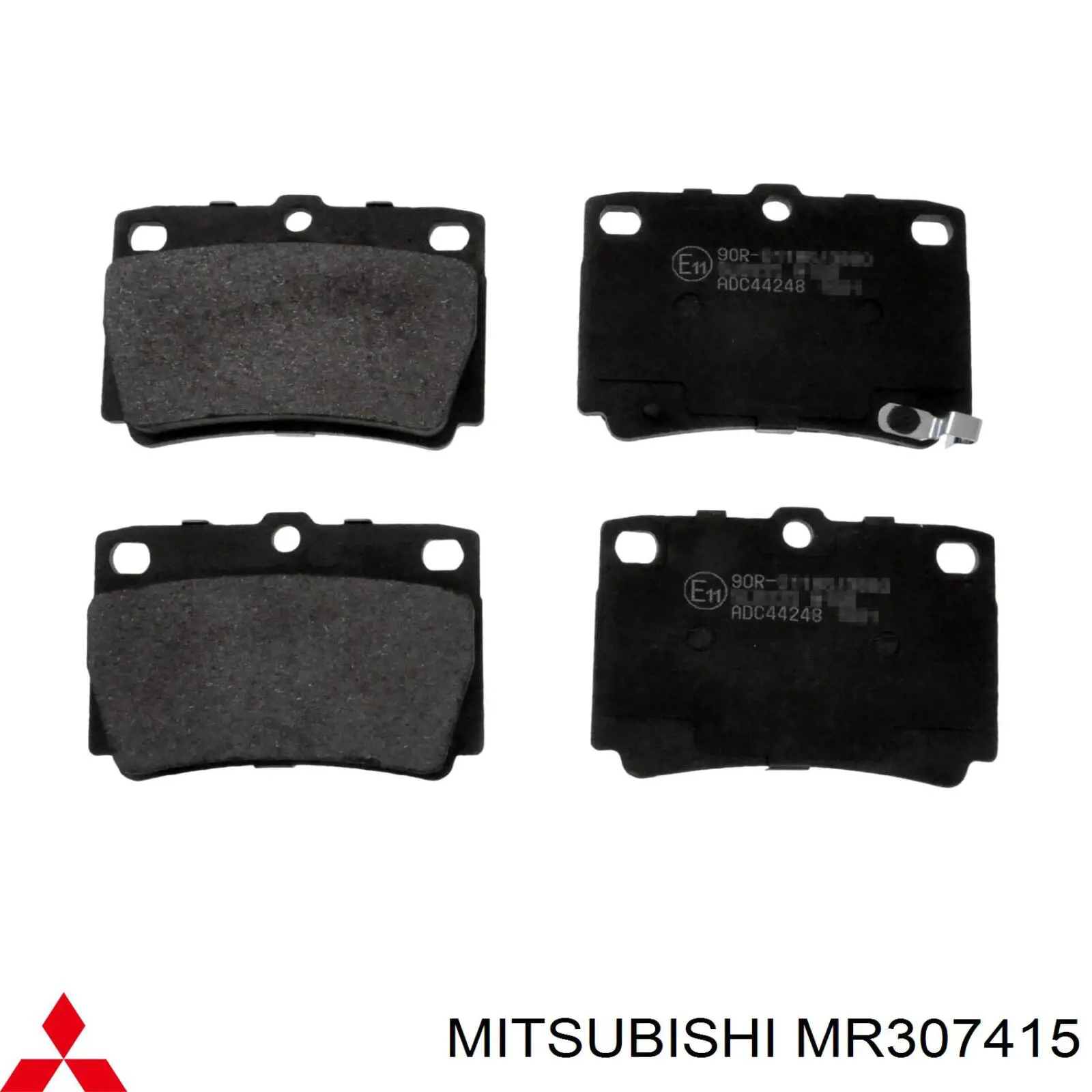 MR307415 Mitsubishi колодки тормозные задние дисковые
