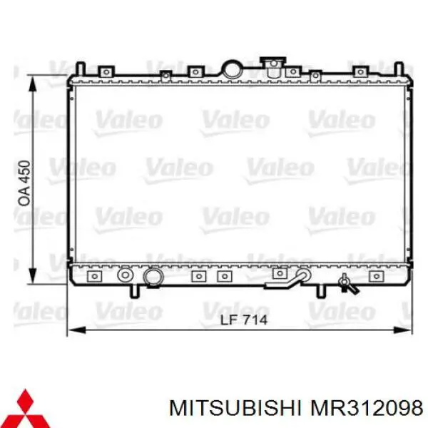 MR312098 Mitsubishi радиатор