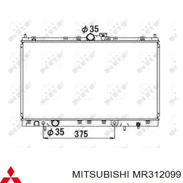 MR312099 Mitsubishi радиатор