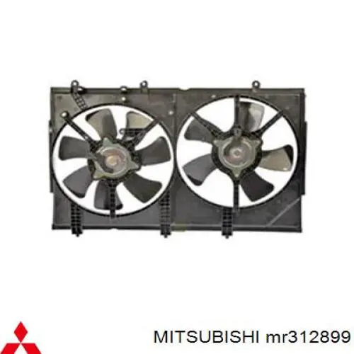 Вентилятор (крыльчатка) радиатора охлаждения правый Mitsubishi MR312899