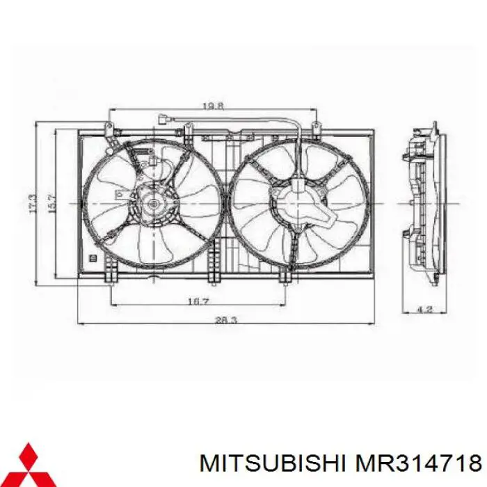 Мотор вентилятора системы охлаждения Mitsubishi MR314718 цена, от 31.31 USD