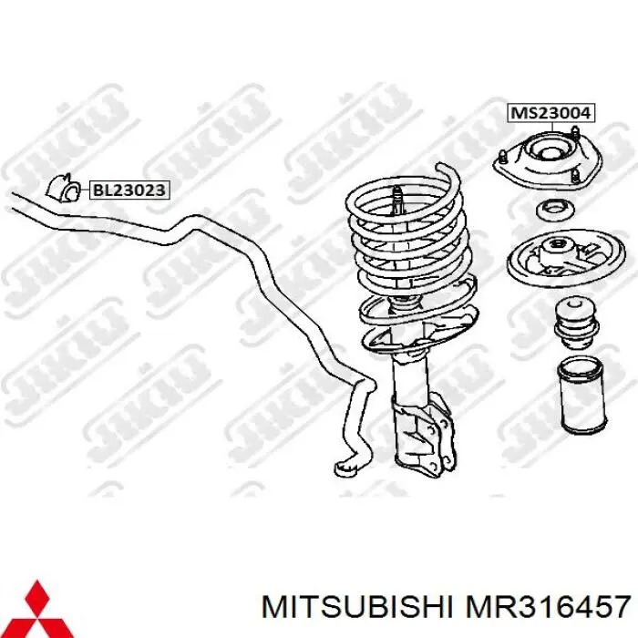 MR316457 Mitsubishi Подушка амортизатора переднего