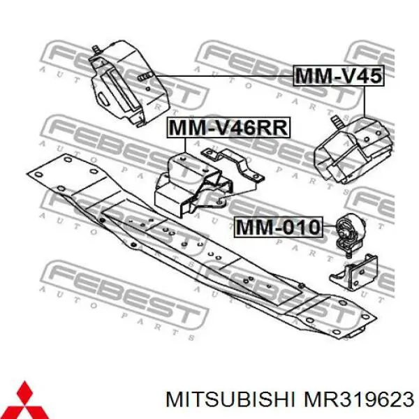 Задняя опора двигателя MR319623 Mitsubishi