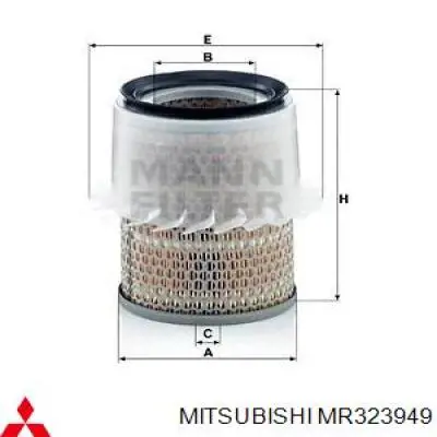 Фильтр воздушный Mitsubishi MR323949