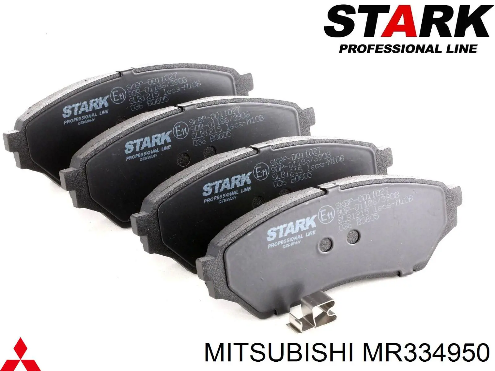 Передние тормозные колодки MR334950 Mitsubishi