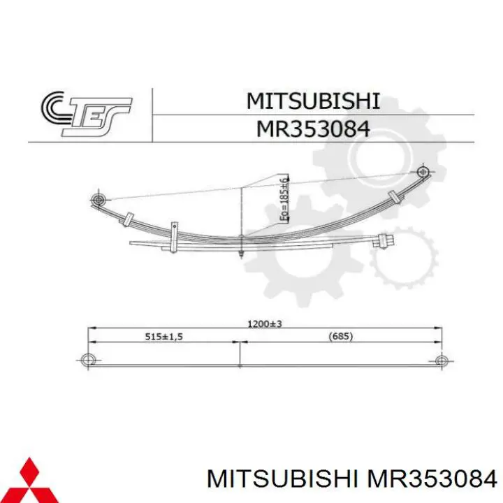 Ресори додаткові MR353084 Mitsubishi