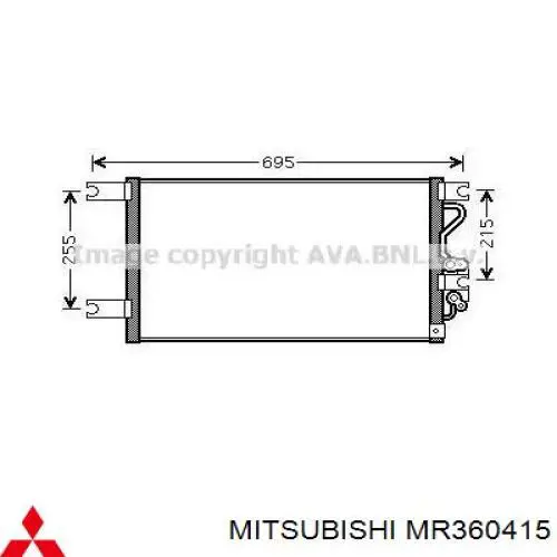 MR360415 Mitsubishi Radiador de aparelho de ar condicionado