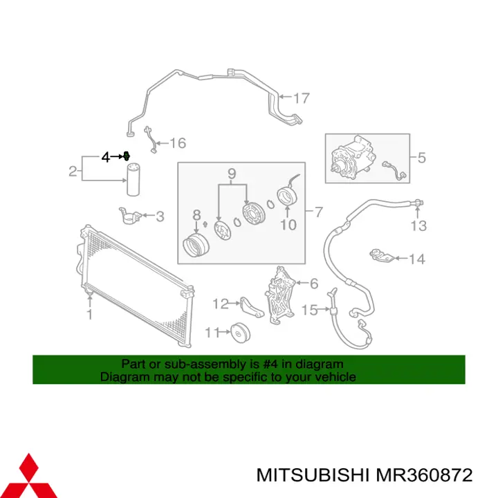 Датчик абсолютного давления кондиционера Mitsubishi MR360872 цена, от 48.03 USD