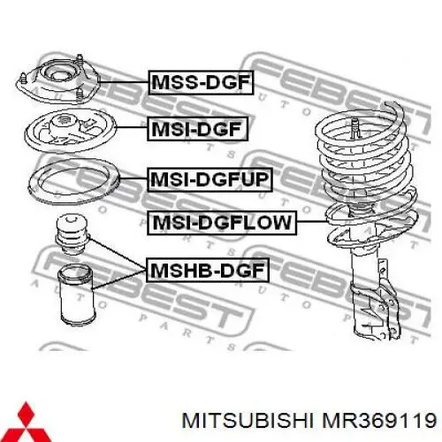 Проставка передней пружины MR369119 Mitsubishi