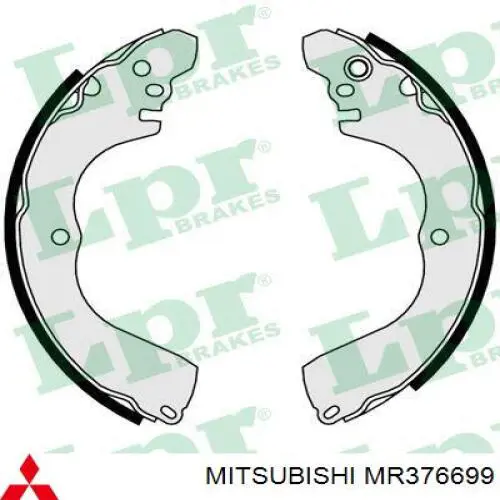 Тормоза рабочие задние ножные и тормозные барабаны Mitsubishi MR376699 цена, от 27.87 USD