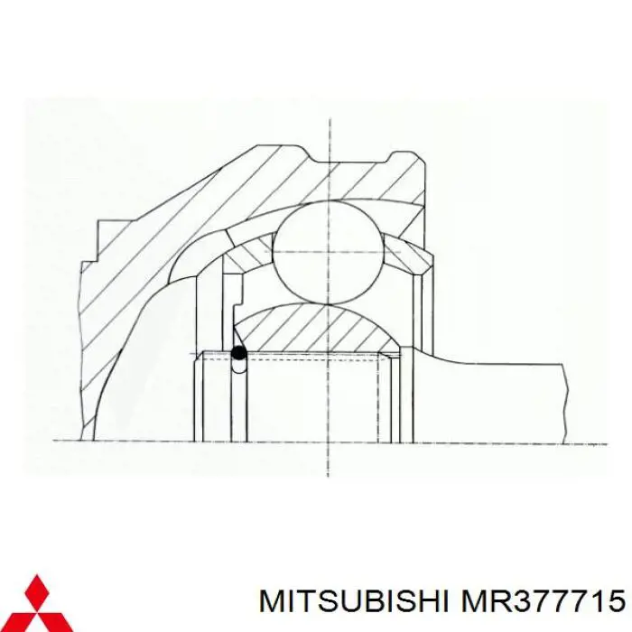 Купить MR377715 Mitsubishi Привод в сборе левый