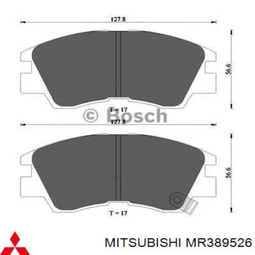 Колодки Mitsubishi MR389526 цена, от 15.20 USD