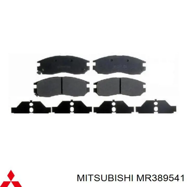 Передние тормозные колодки MR389541 Mitsubishi