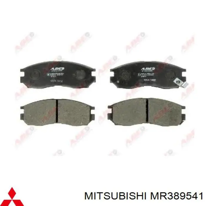 MR389541 Mitsubishi колодки тормозные передние дисковые