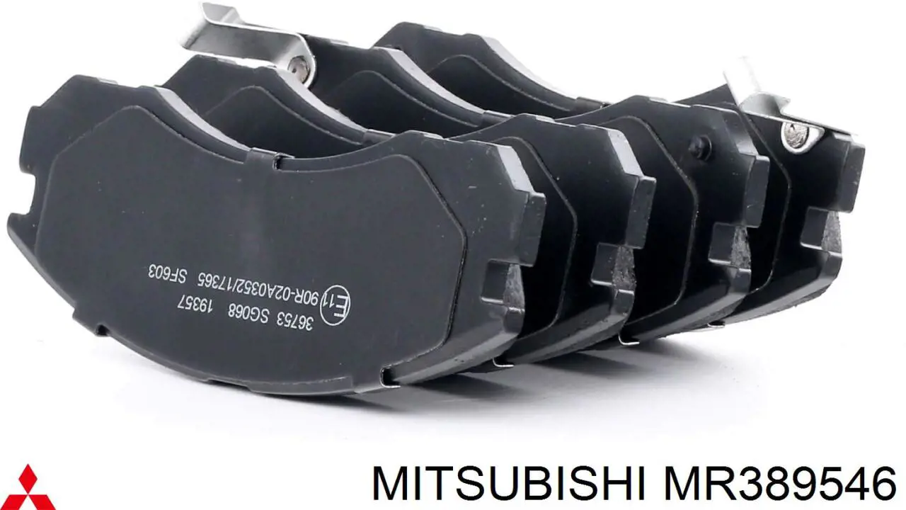 MR389546 Mitsubishi колодки тормозные передние дисковые