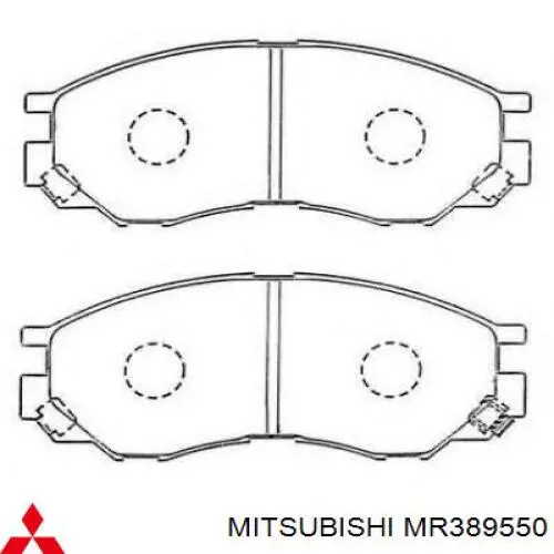 Передние тормозные колодки MR389550 Mitsubishi