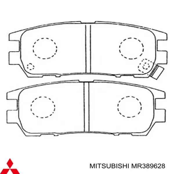  Комплект пружинок крепления дисковых колодок задних Mitsubishi Space Gear 