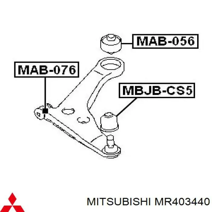 MR403440 Mitsubishi сайлентблок переднего нижнего рычага