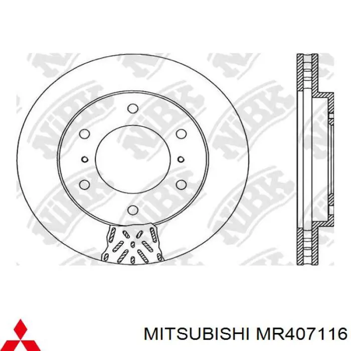 Передний тормозной диск Mitsubishi MR407116
