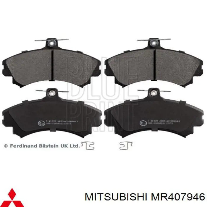 MR407946 Mitsubishi колодки тормозные передние дисковые