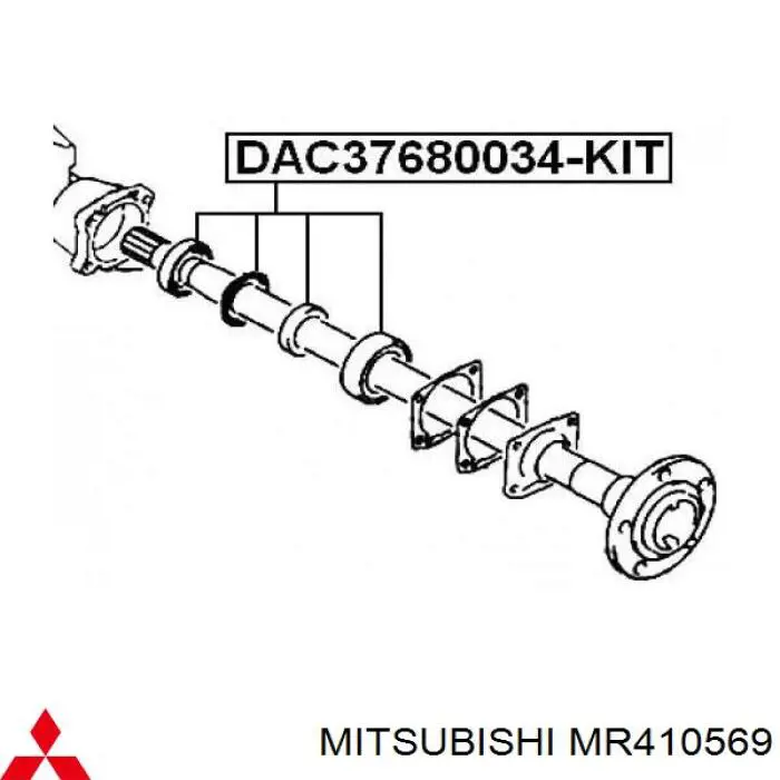 Подшипник полуоси заднего моста MR410569 Mitsubishi