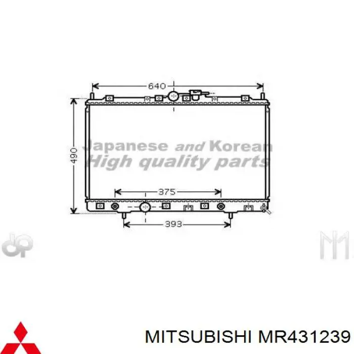MR431239 Mitsubishi радиатор