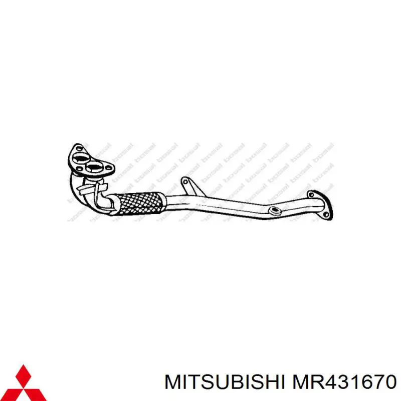 Приёмная труба MR340605 Mitsubishi