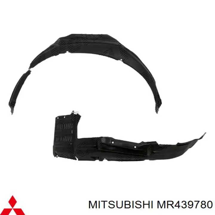 MR439780 Mitsubishi Guarda-barras direito do pára-lama dianteiro